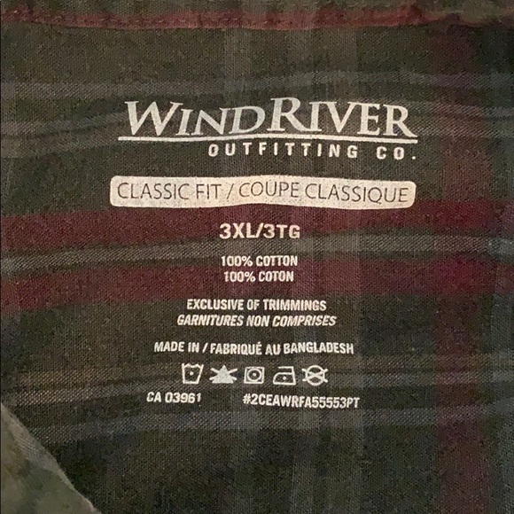 Wind River Outfitters classic fit green navy plaid - Picture 4 of 4